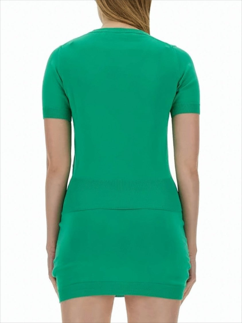 Vivienne Westwood Fitted Short-Sleeve Knit Top With Ribbed Detailing