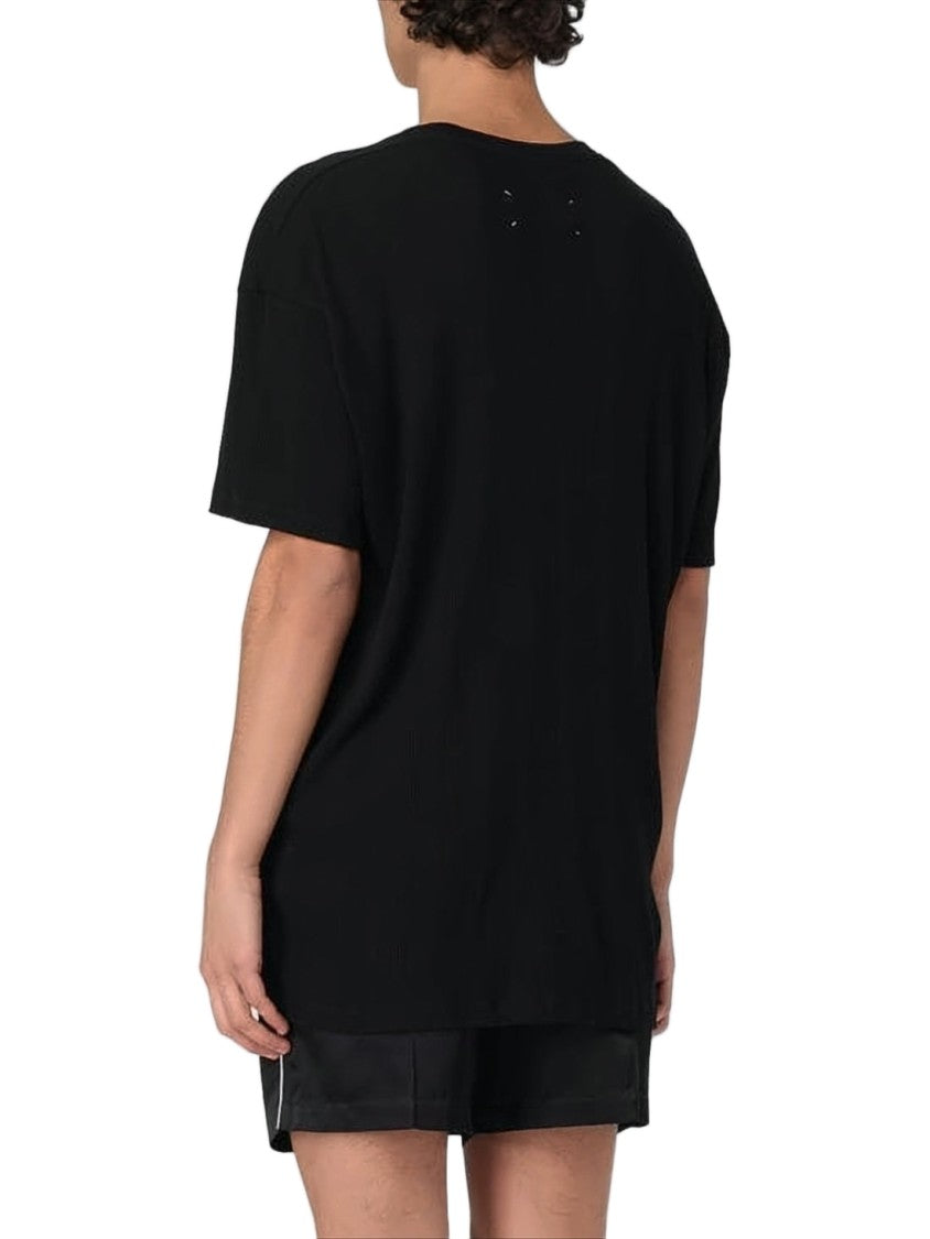 Maison Margiela Loose-Fitting Black T-Shirt With Subtle Stitched Detail