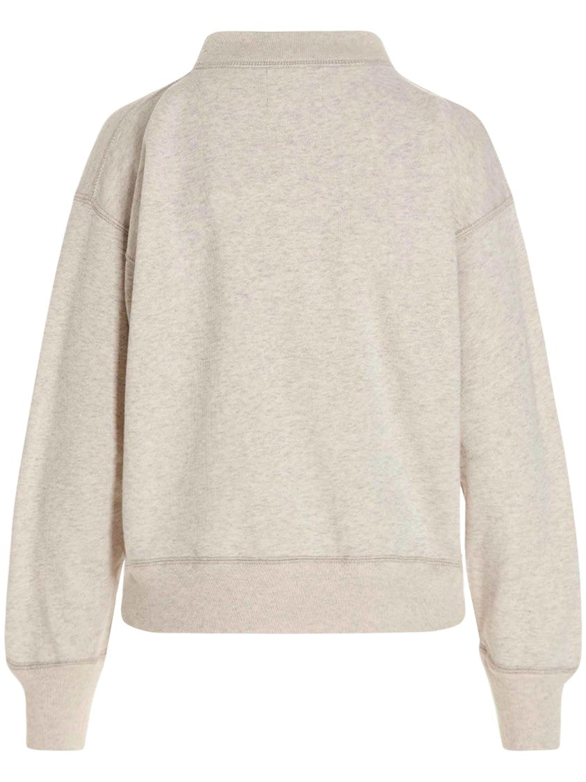 Isabel Marant Étoile Cropped Sweater With Bold Logo And Relaxed Fit