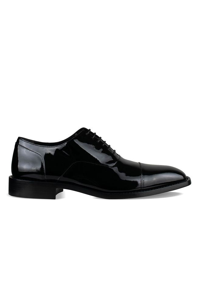 Balenciaga Black Patent Leather Derbies