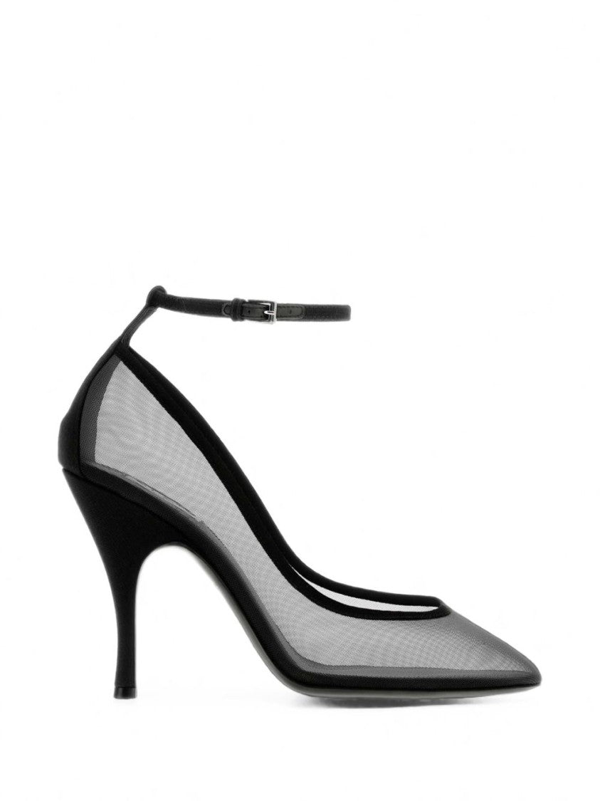 Alaïa Transparent Mesh Ankle Strap Strappy Pumps
