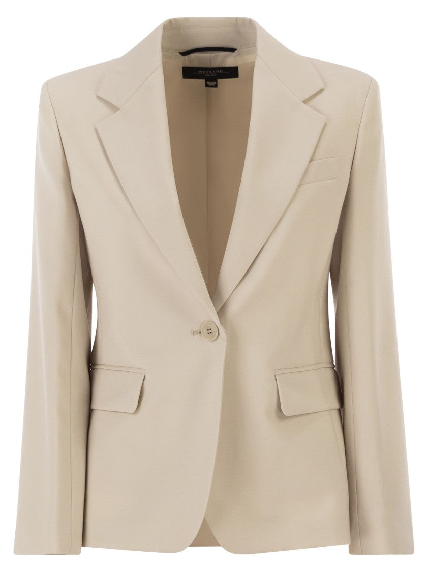 Max Mara Wkdlamine - Natural Stretch Wool Blazer