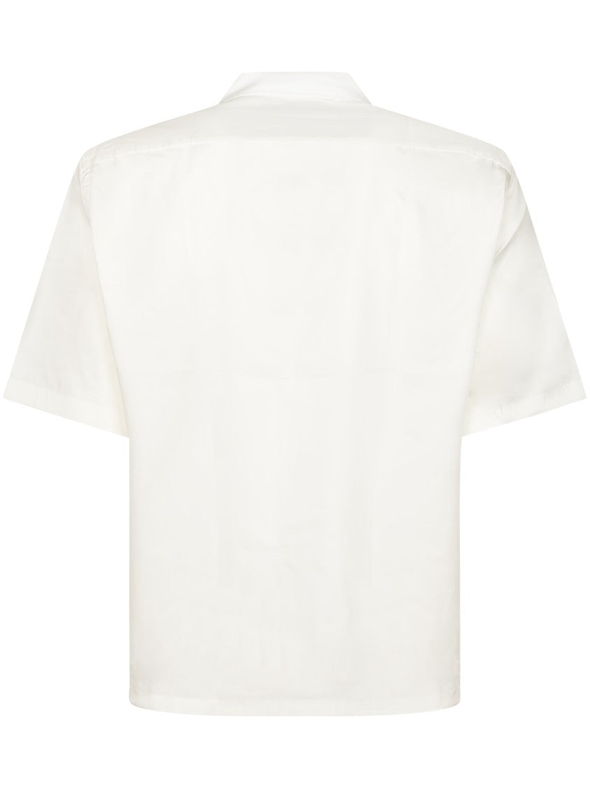 Boss Boxy Cropped Shirt With Camp Collar