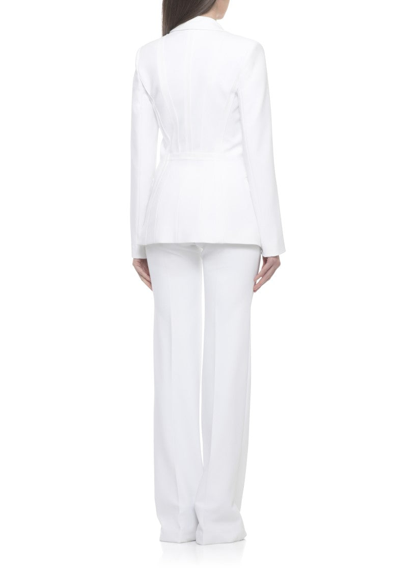 Elisabetta Franchi Embroidered Logo Flap Blazer