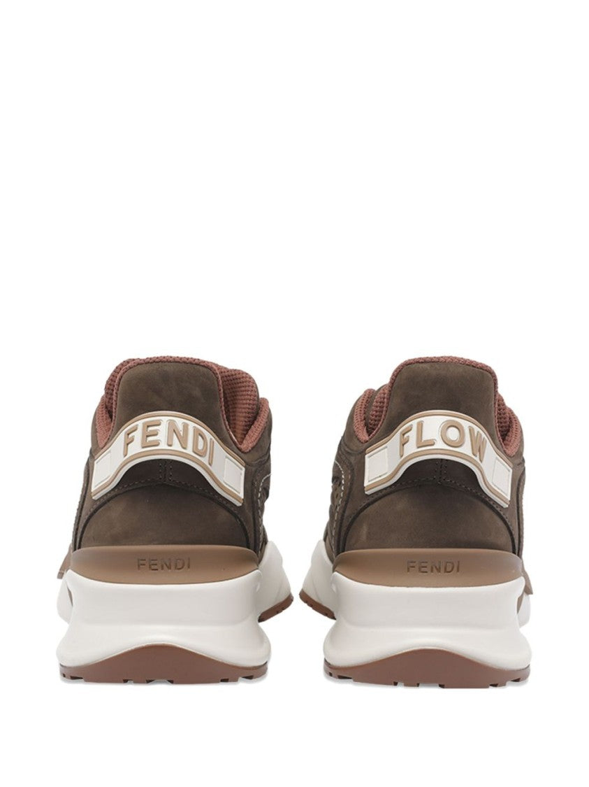 Fendi Brown Suede Sneakers