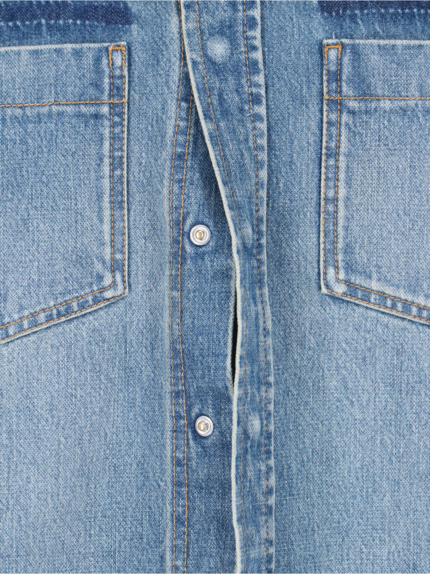 Victoria Beckham Oversized Denim Shirt – Blue