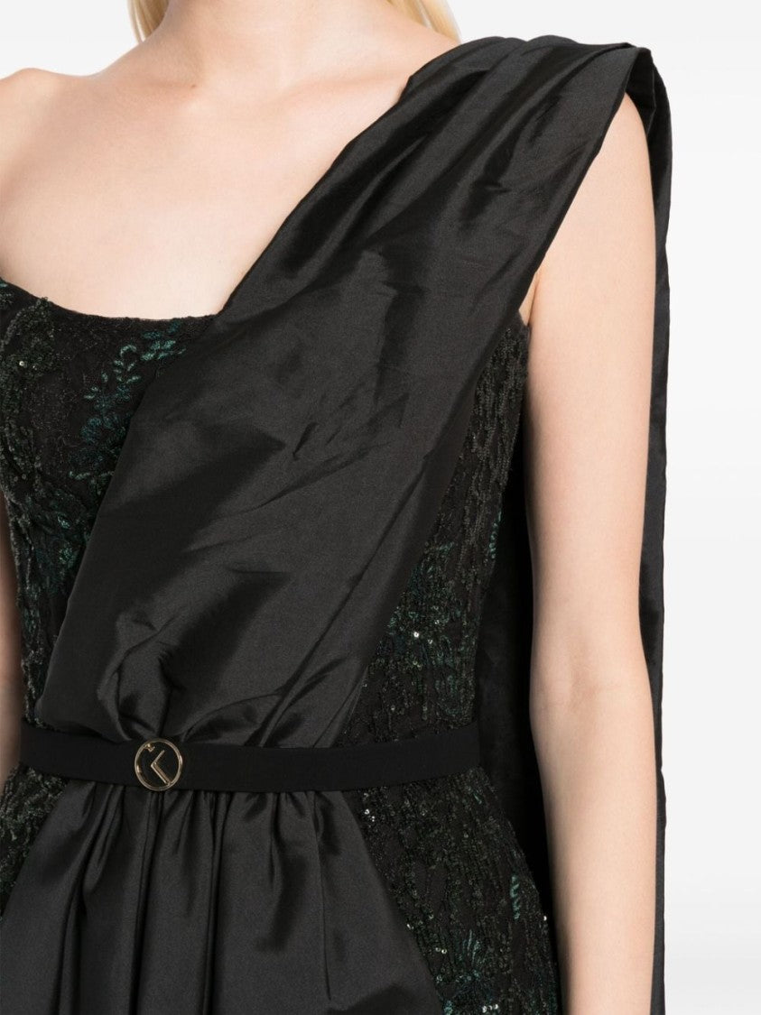 Saiid Kobeisy Tulle Jumpsuit With Beading And Taffeta Tail