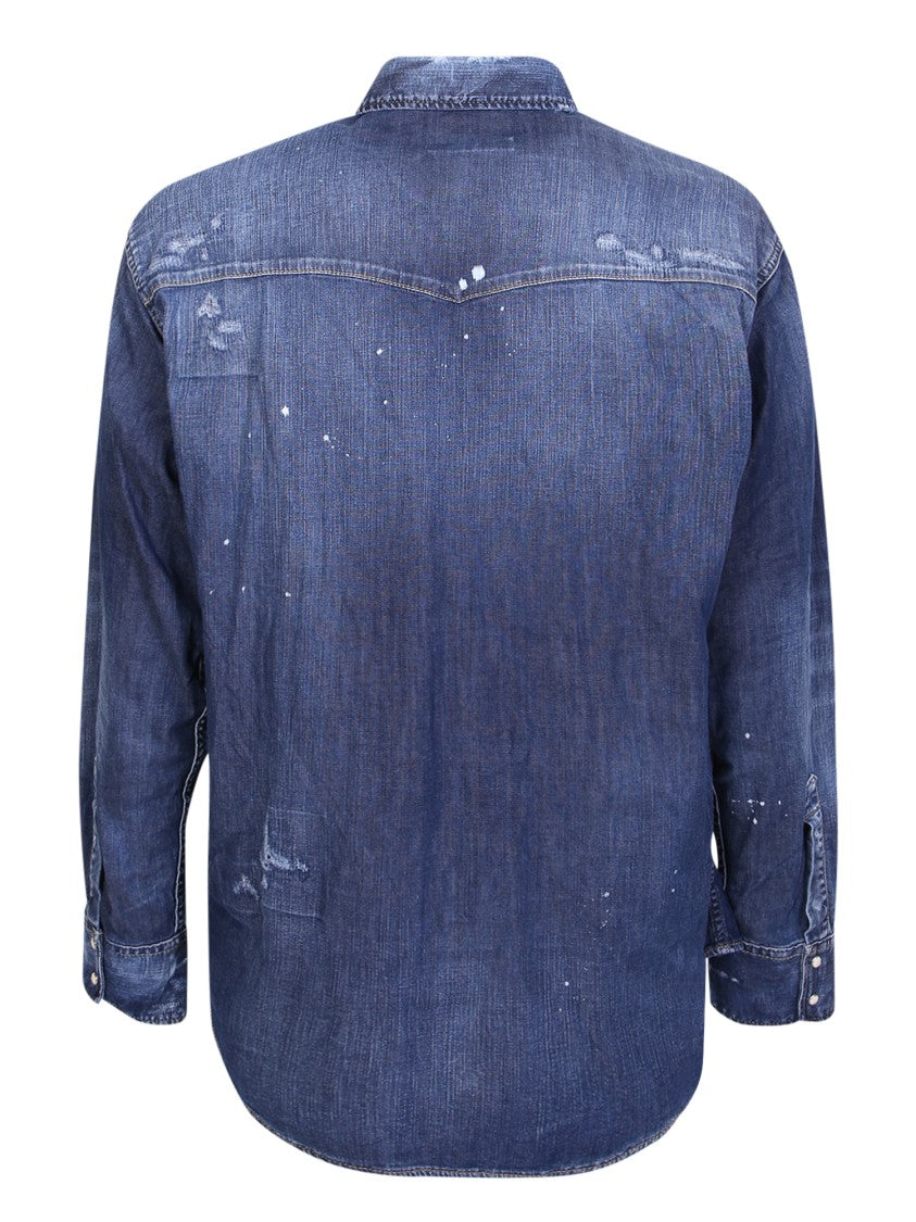 Dsquared2 Dark Blue Denim Shirt