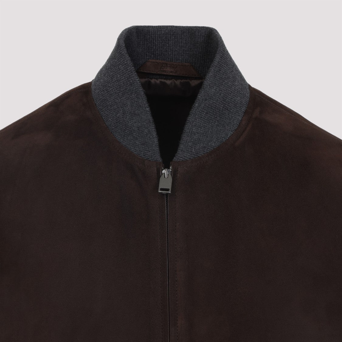 Brioni Dark Brown Classic Bomber Jacket