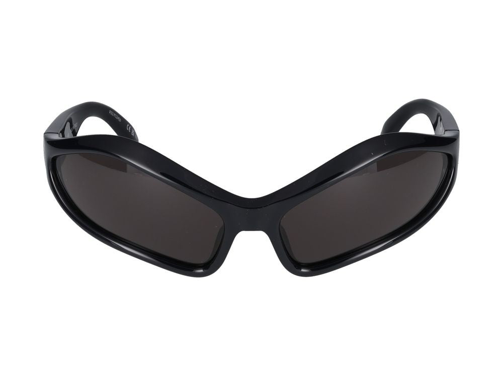 Balenciaga Black Bb0314s Bold Angular Frame Sunglasses