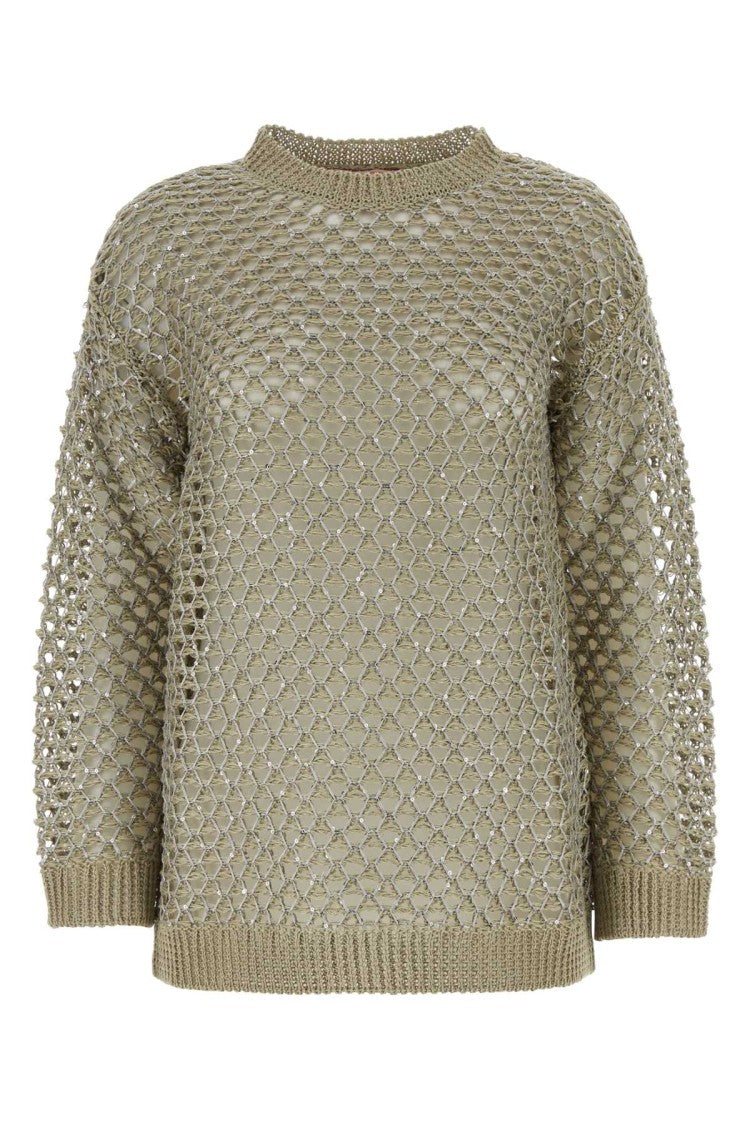 Valentino Garavani Embellished Crochet Sweater