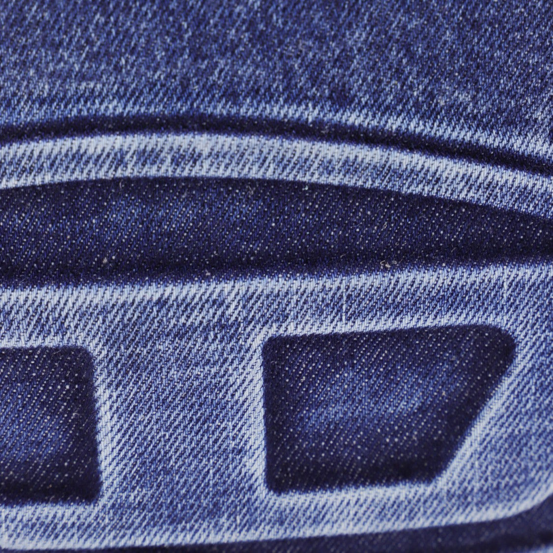 Diesel Compact Denim Shoulder Bag With Embossed Logo