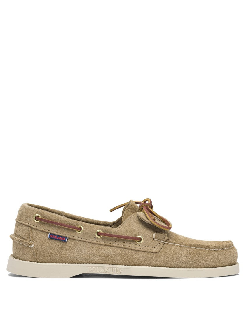 Sebago Suede Loafers With Lace-Up Detail
