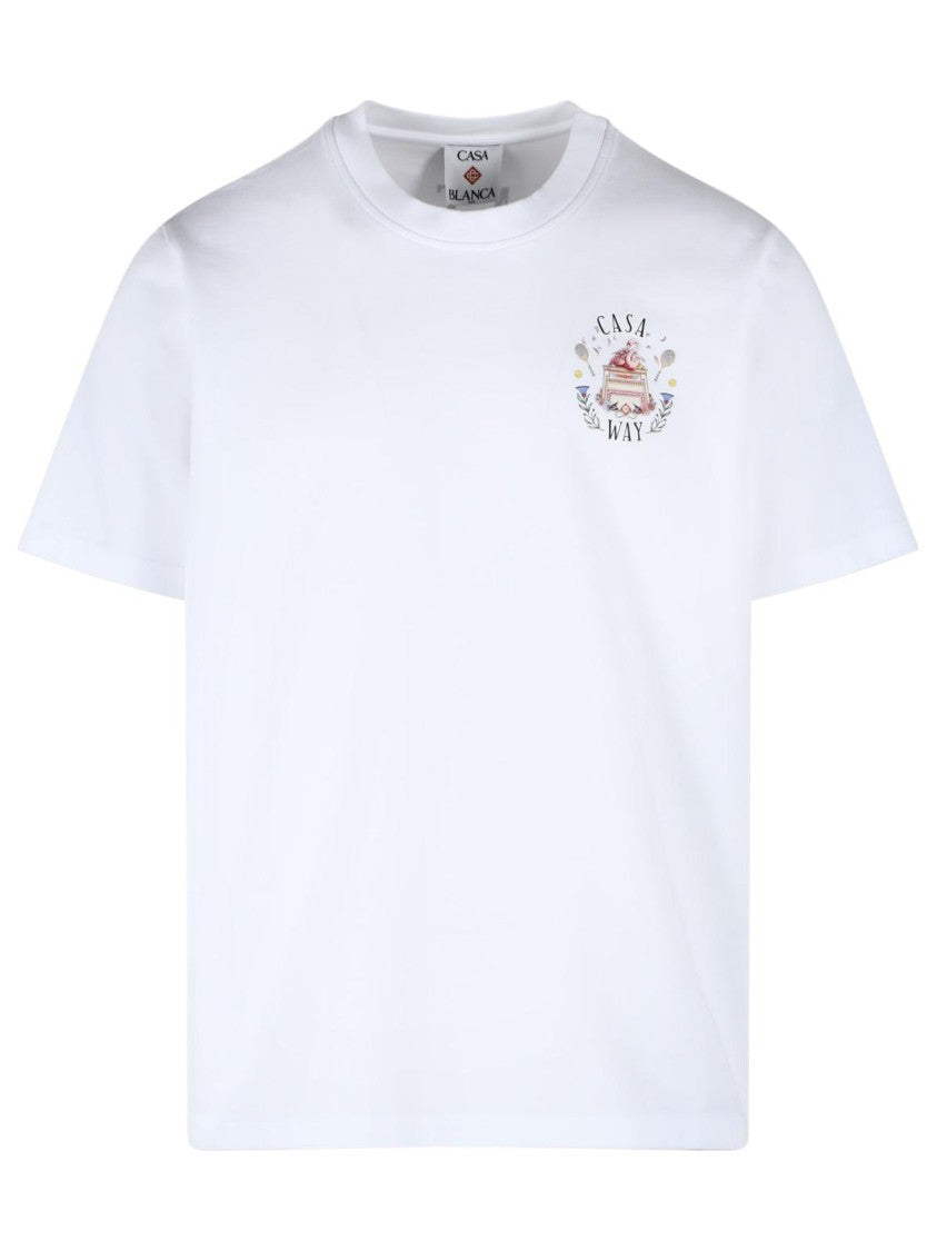 Casablanca 'Casaway' White Cotton T-Shirt