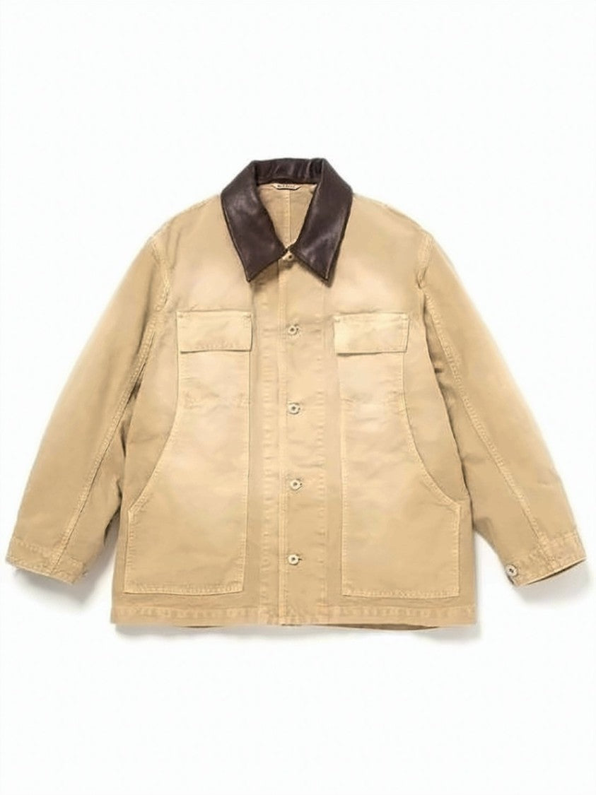 Auralee Structured Beige Denim Jacket