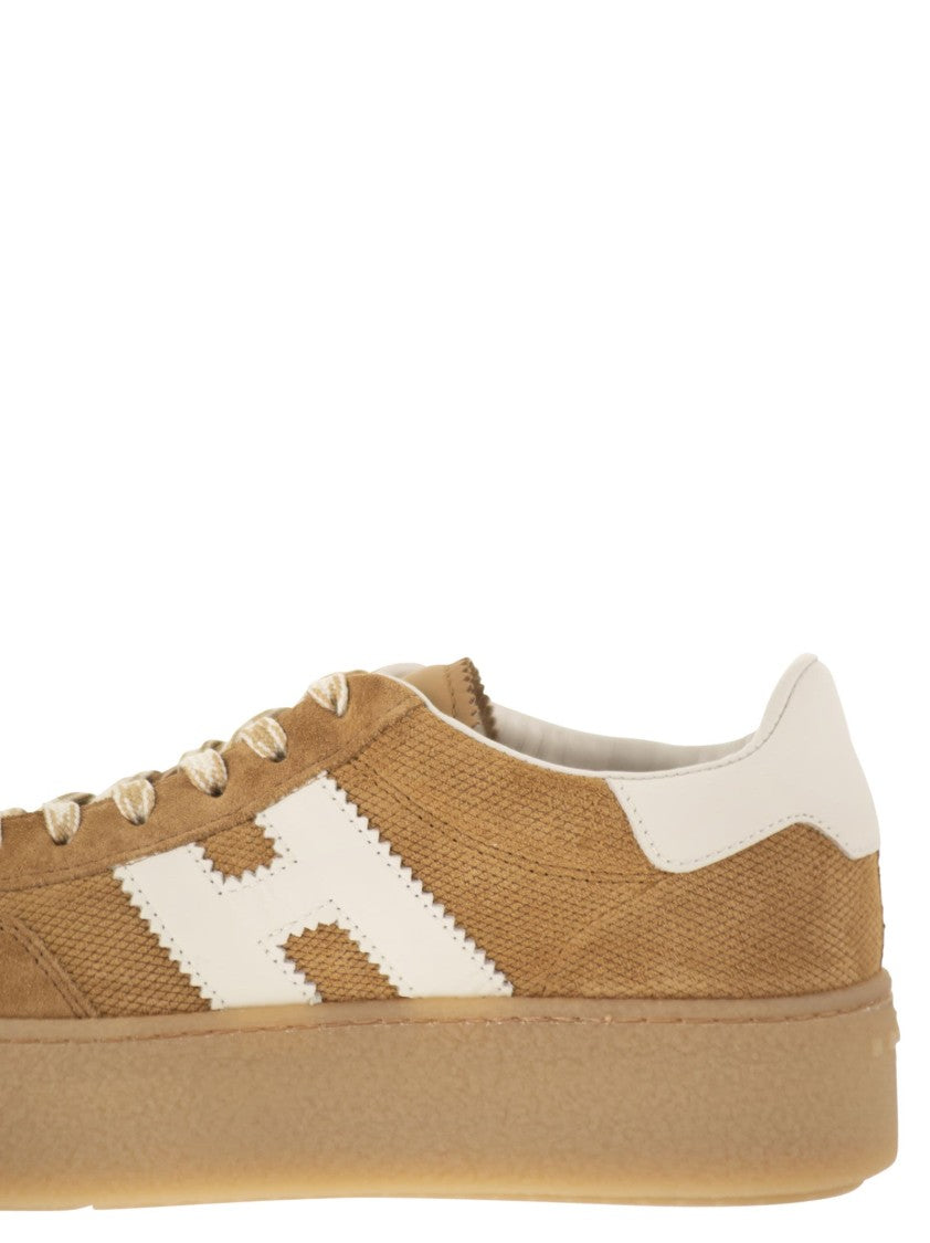 Hogan H698 Cool - Leather And Suede Trainers With Thick Soles