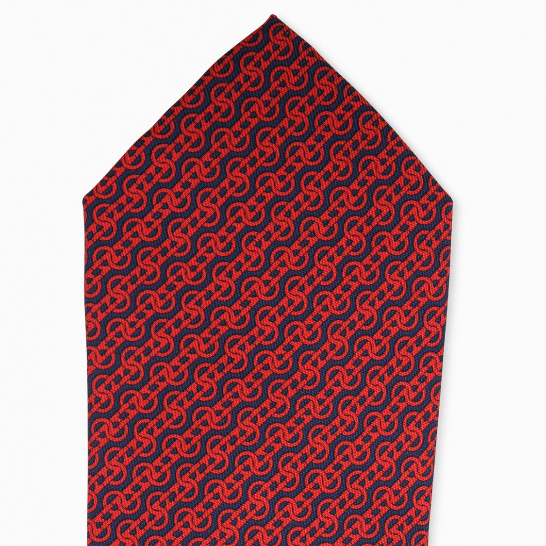Ferragamo Patterned Silk Tie In Vibrant Red