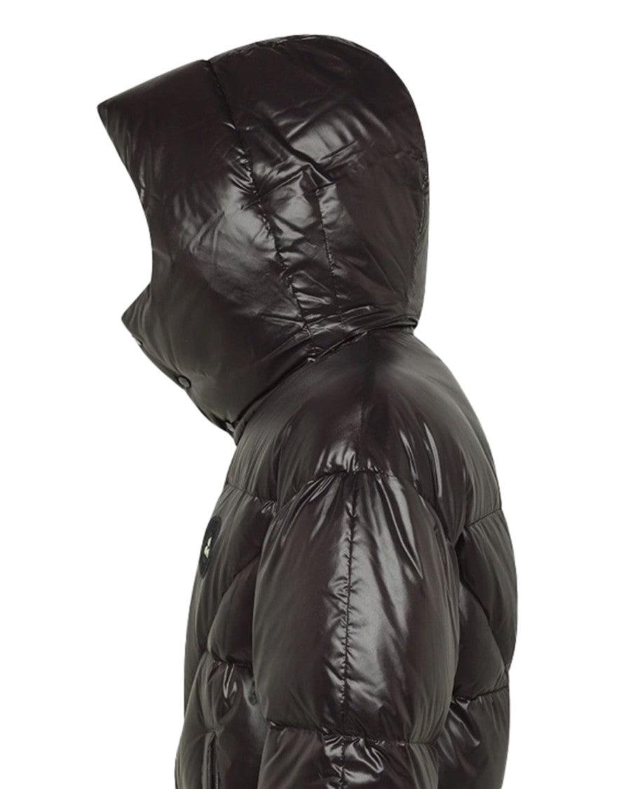 Peuterey Black Shiny Puffer Jacket With Hood