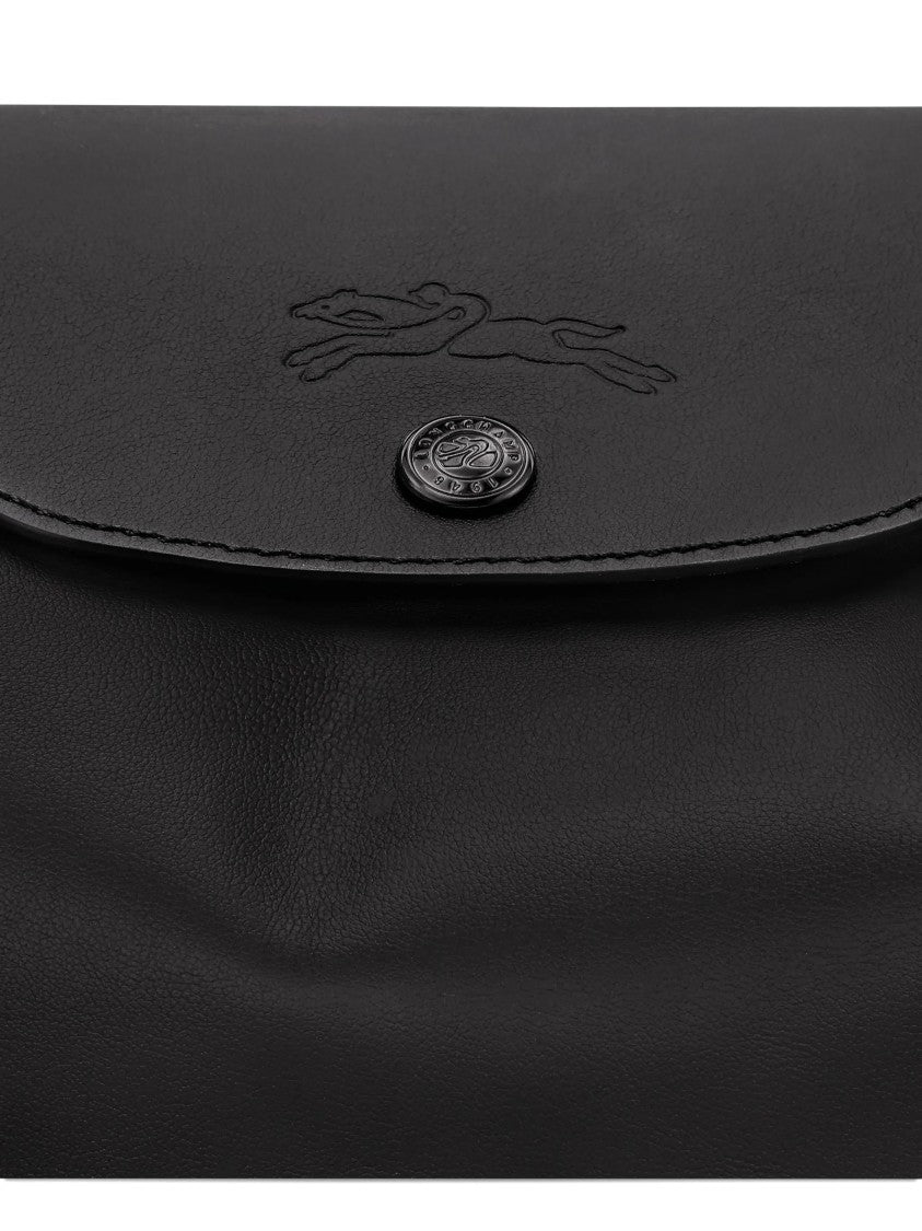 Longchamp Rectangular Black Shoulder Bag With Adjustable Strap