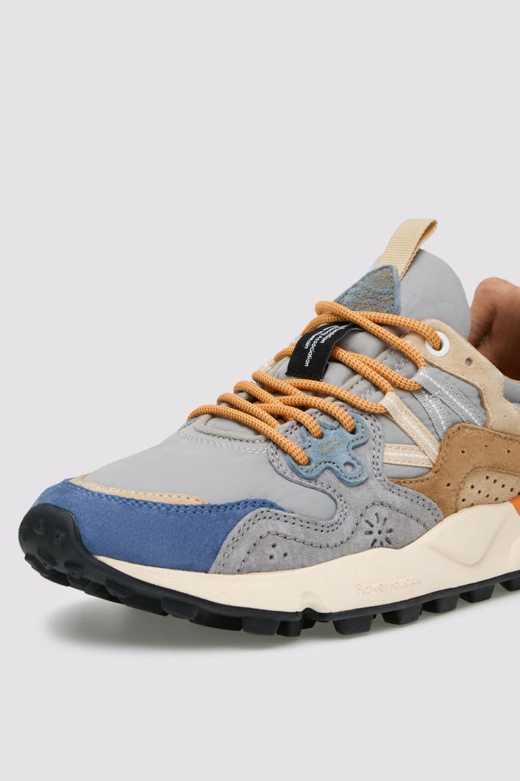 Flower Mountain Multi-Layered Sneakers With Textured Black Outsole