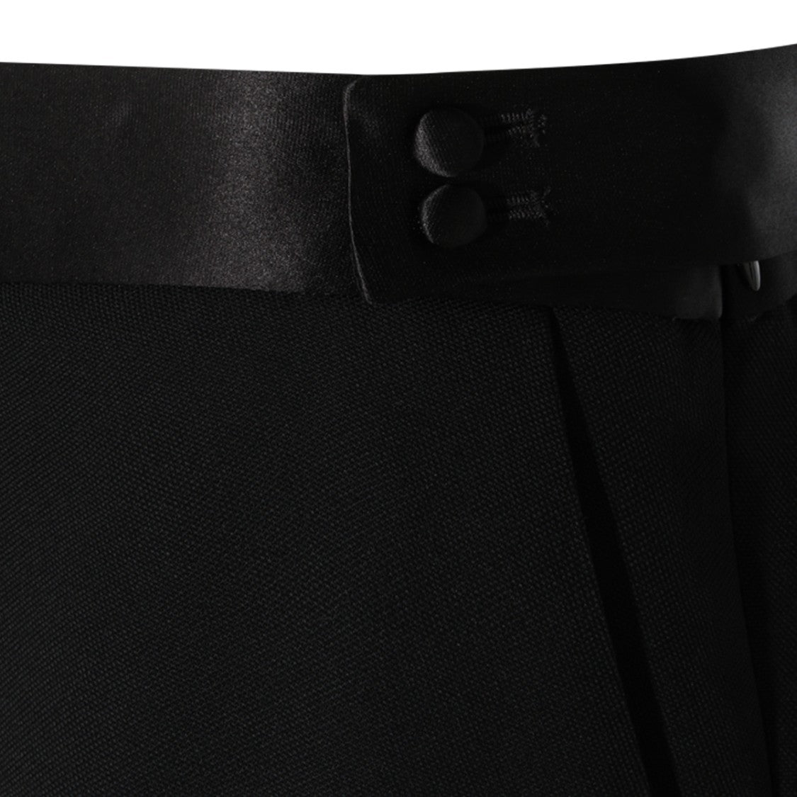 Tom Ford Mid-Waist Black Wool Skirt With Frontal Slit