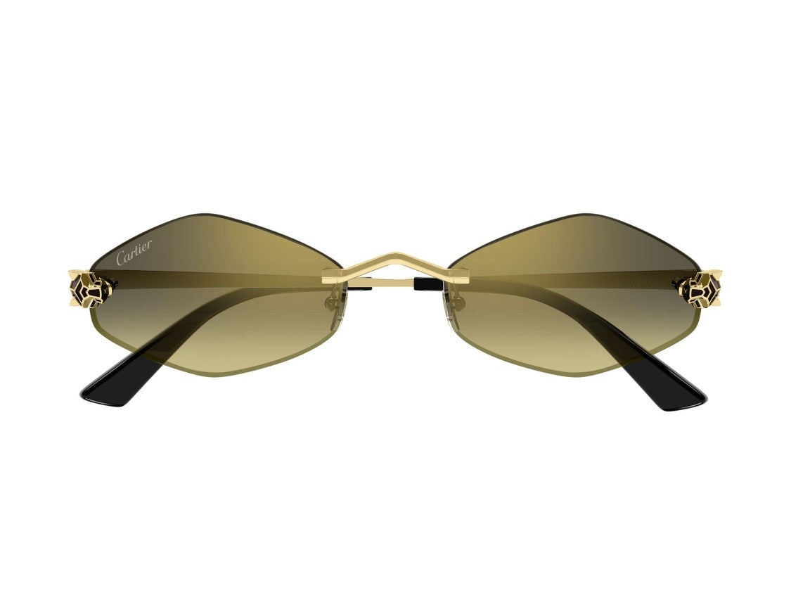 Cartier Ct0433s Rimless Gradient Panther Sunglasses