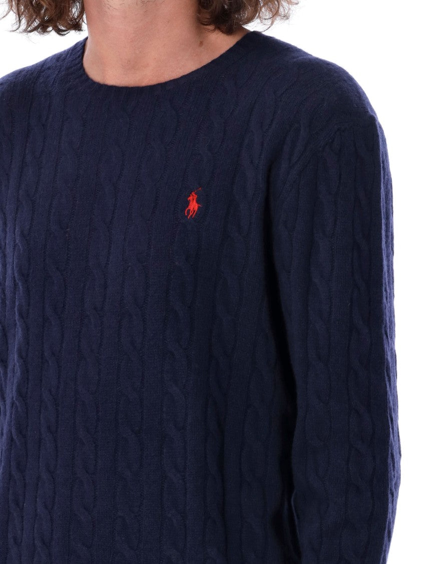 Polo Ralph Lauren Hunter Navy Braided Cable Knit Sweater