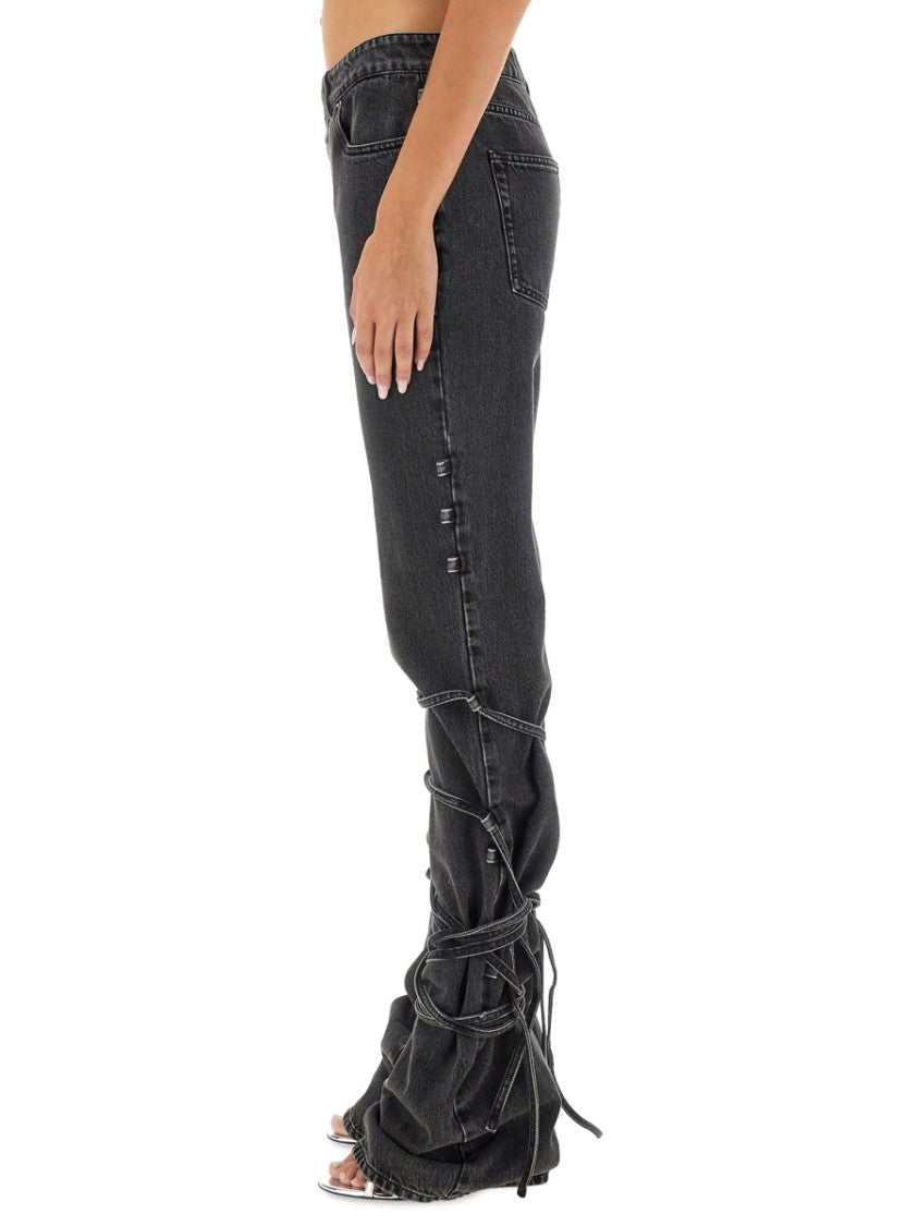 Alexander Mcqueen Jeans With Knotted Detail