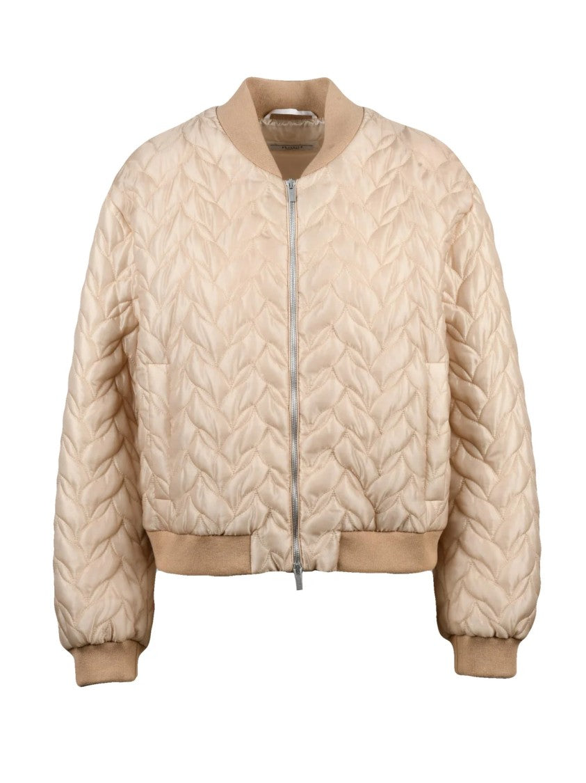 Peserico Centogrammi Quilted Coat With Ribbed Details