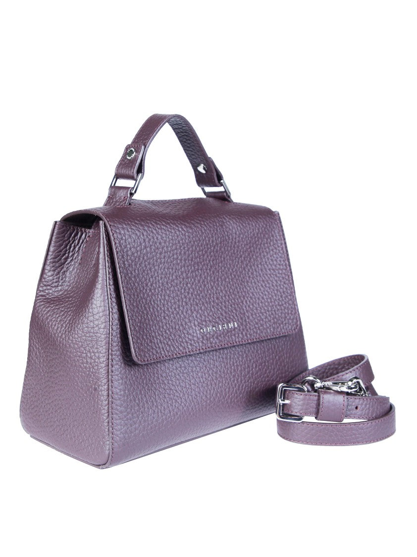 Orciani Small Structured Textured Leather Shoulder Bag
