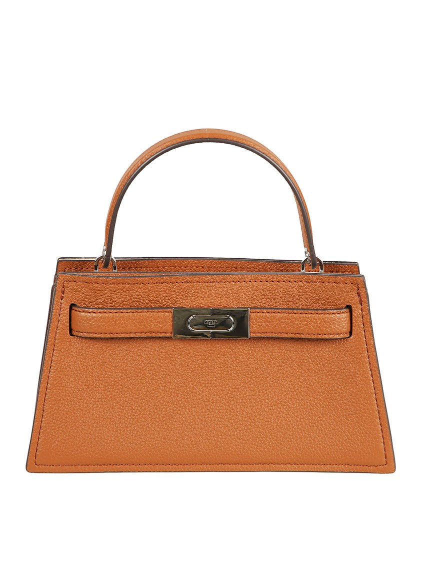 Tory Burch Trapezoidal Leather And Suede Handbag