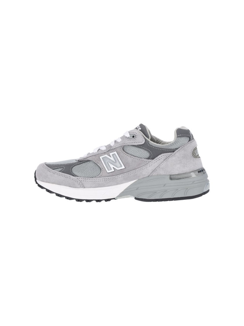 New Balance Grey 993 Suede Mesh Sneakers