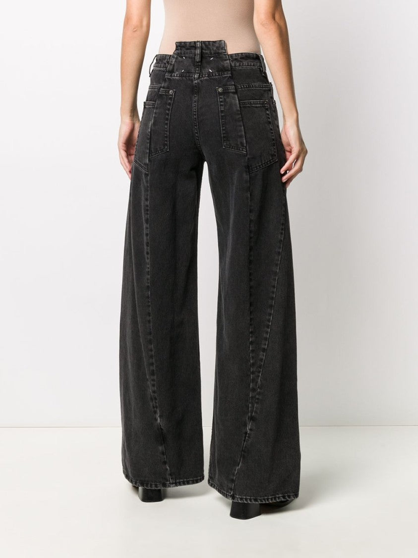 Maison Margiela Wide Leg Black Jeans