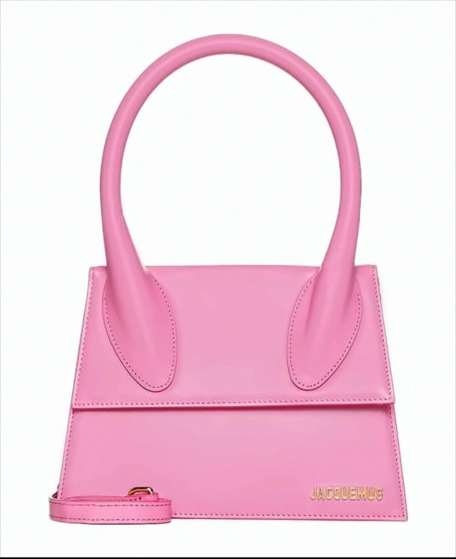 Jacquemus Trapezoidal Leather Tote Bag With Gold-Tone Detail