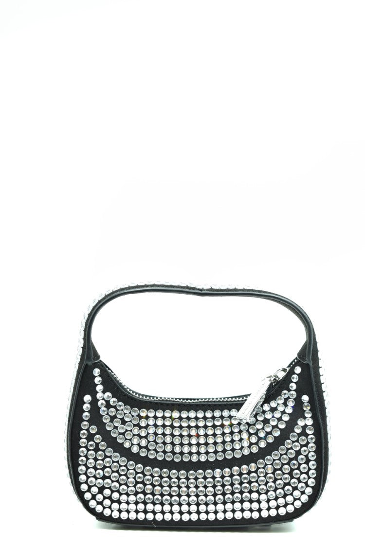 Chiara Ferragni Compact Structured Shoulder Bag Silver Studs