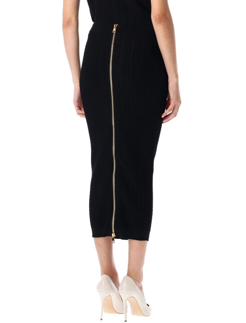 Balmain Long Skit Buttoned