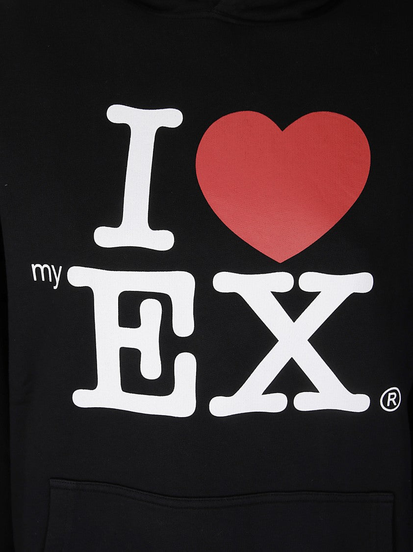 Carne Bollente Black Graphic Print Hoodie With Kangaroo Pocket