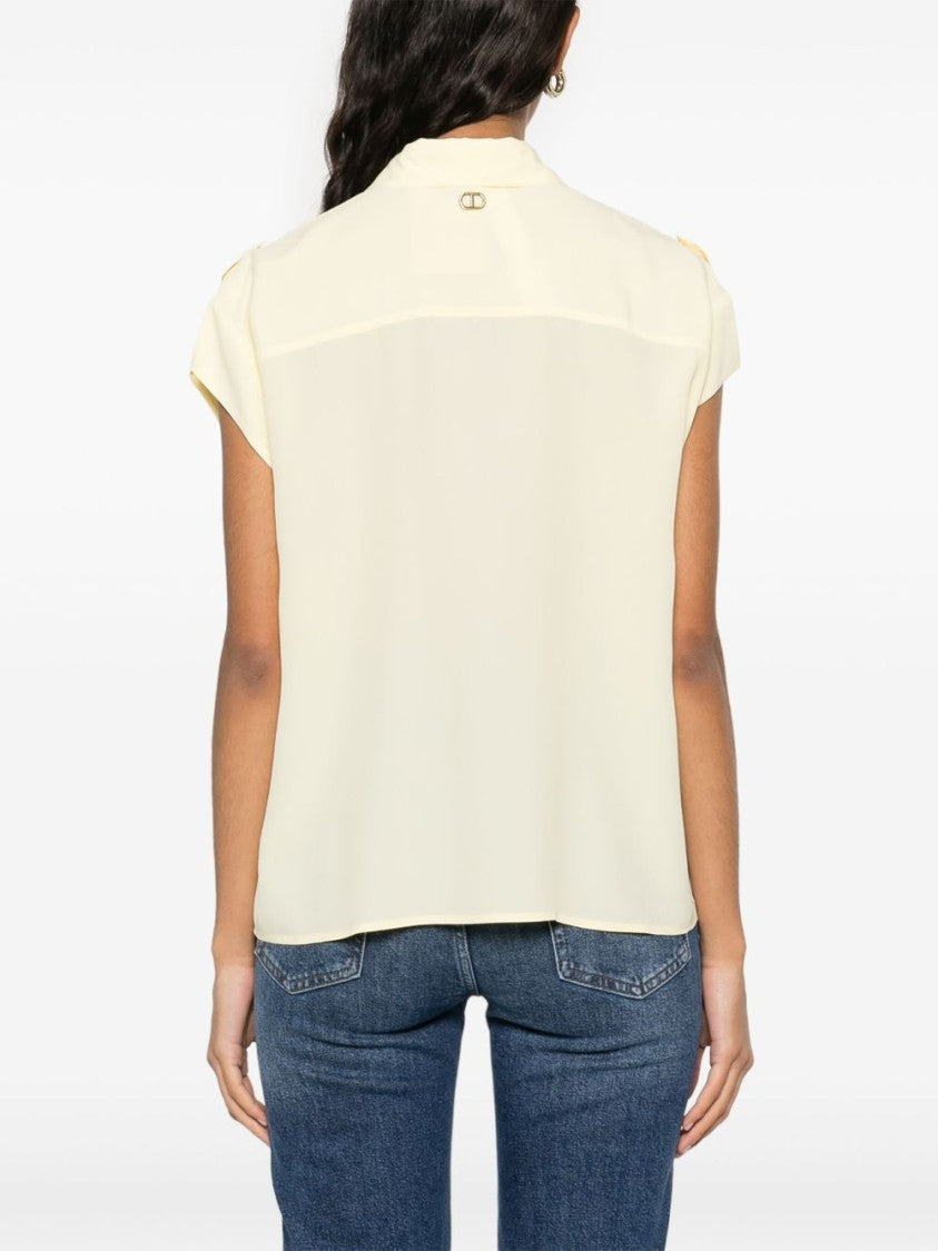 Twin-Set Relaxed-Fit Short Sleeves Blouse