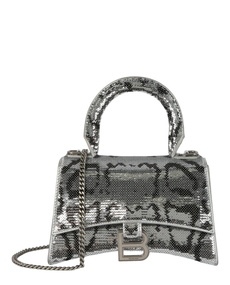 Balenciaga Snakeskin-Inspired Nappa Leather Hourglass Xs Handbag