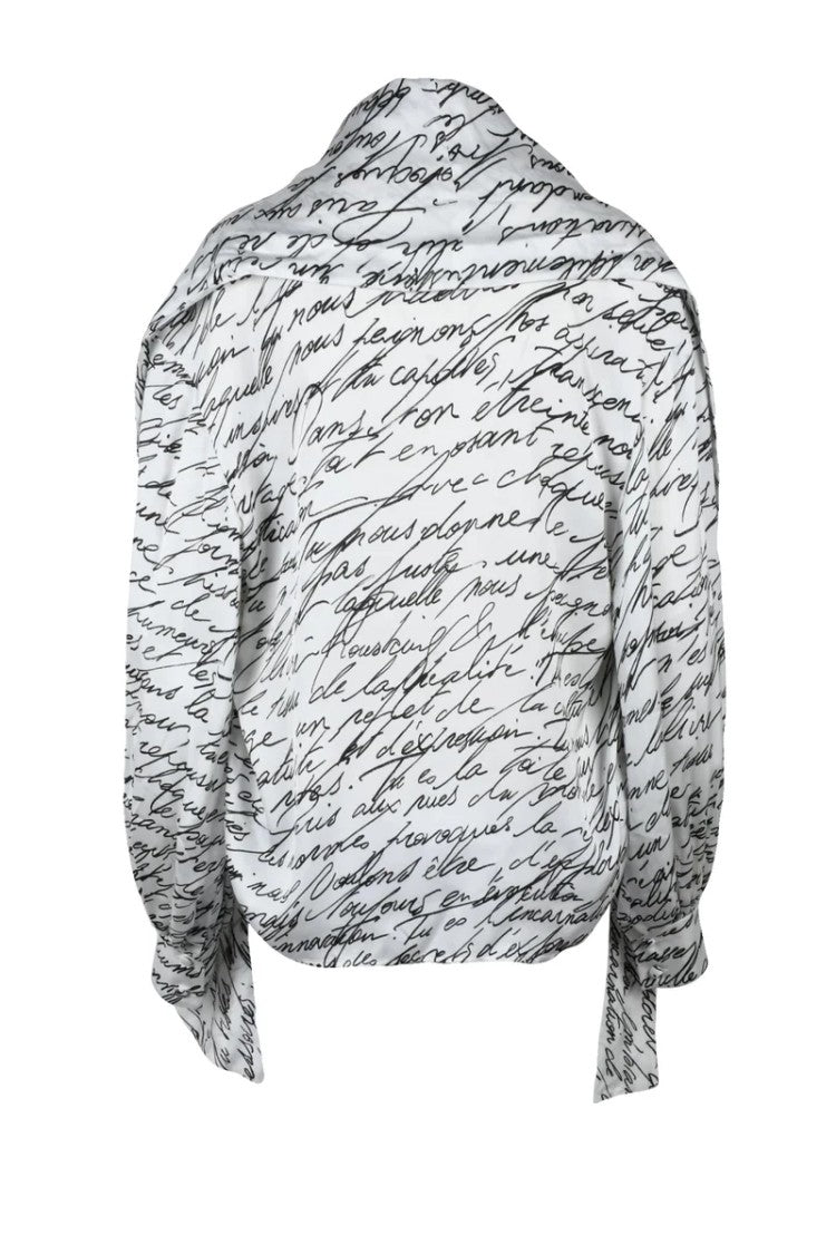 Balmain Fluid Drape Script Print Balmain Shirt