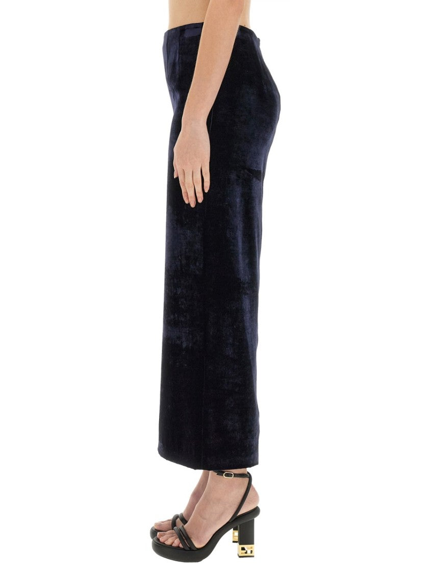 Fendi Black Slim-Fit Long Skirt