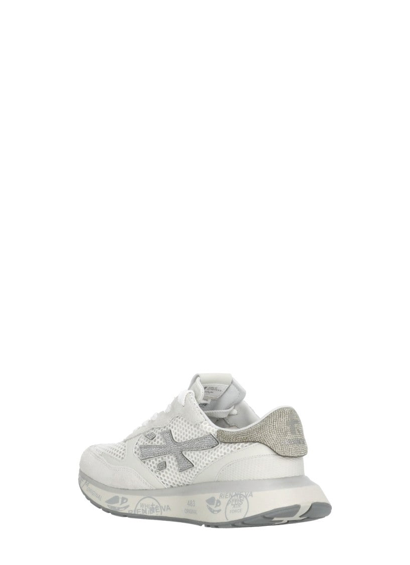 Premiata White Lauryn 8186 Suede Sneakers