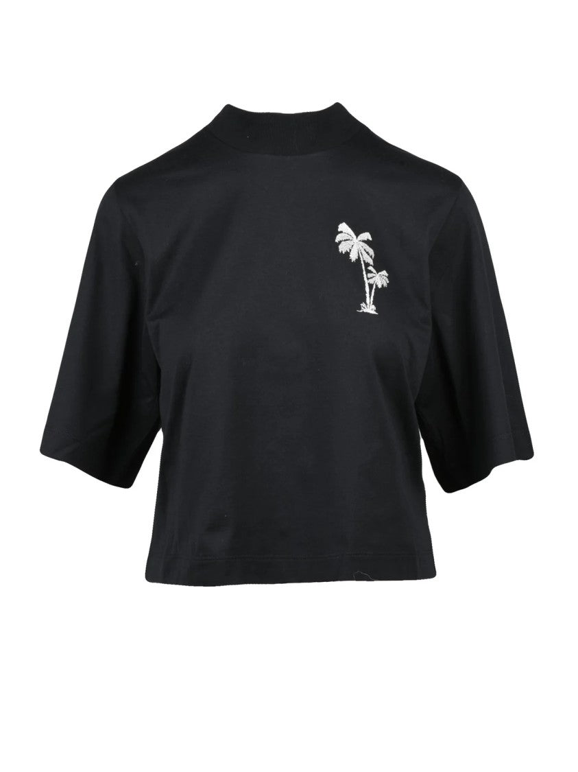 Palm Angels Black Cotton Palm T-Shirt