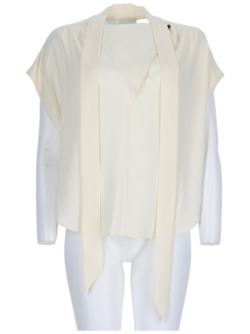 Isabel Marant Selene Boxy Scarf Detail V-Neck Blouse