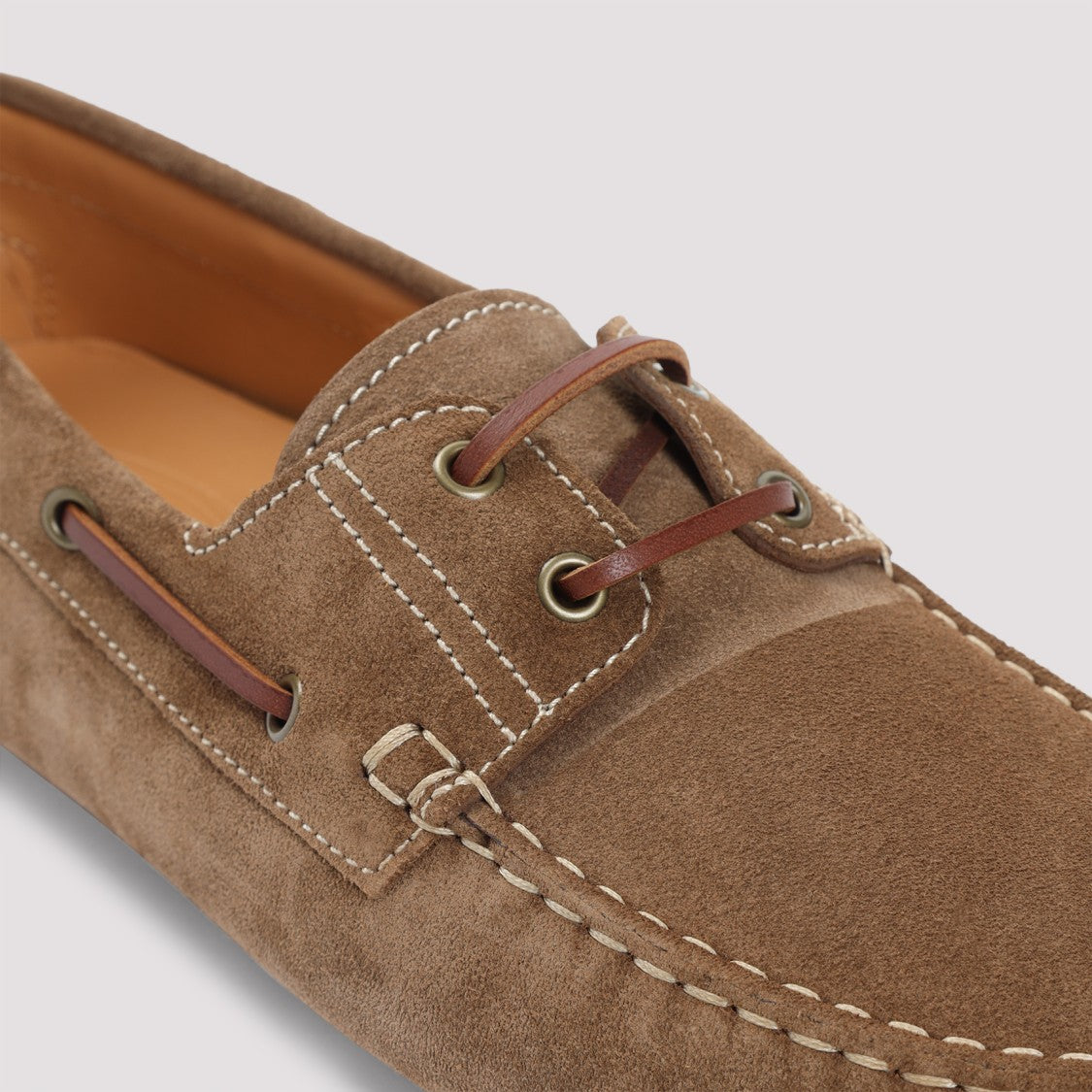 Tod's Walnut Brown Suede Leather Loafers