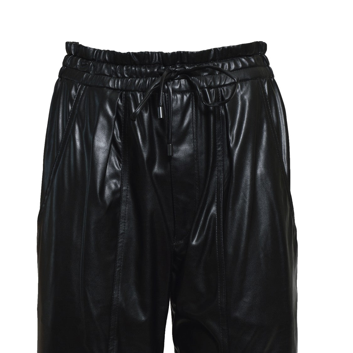 Isabel Marant Étoile Brina Straight Leg Pants In Black Faux Leather