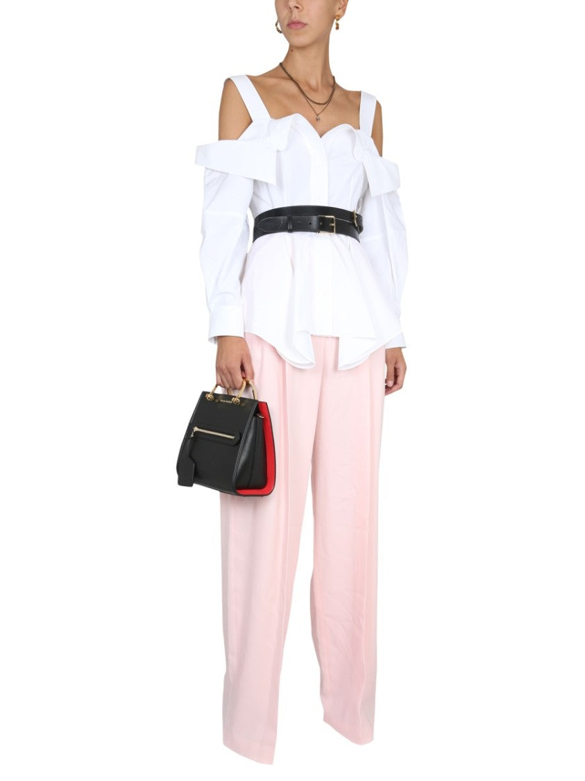 Alexander Mcqueen Wide-Leg Pants With Concealed Front Closure