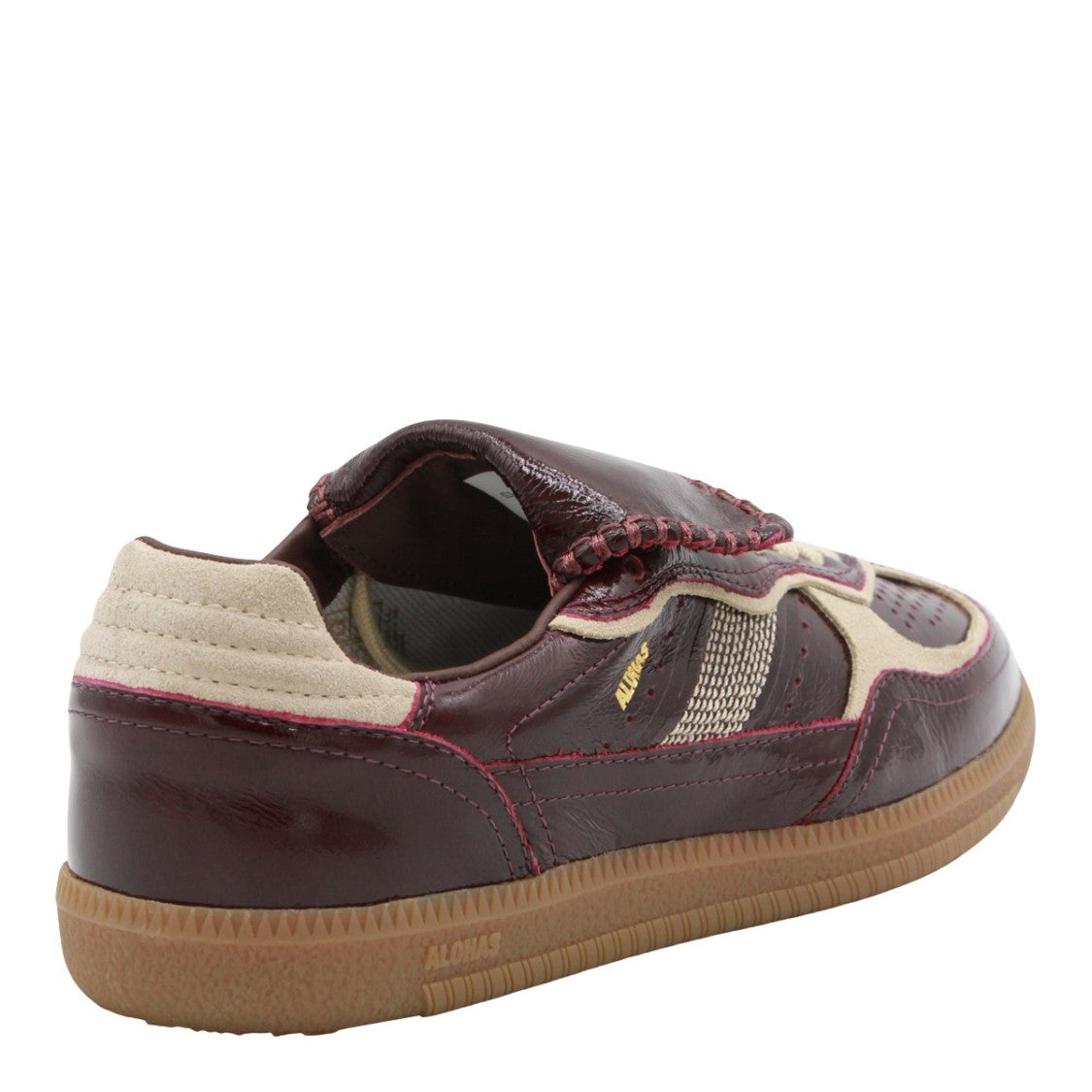 Alohas Glossy Burgundy Leather Sneakers