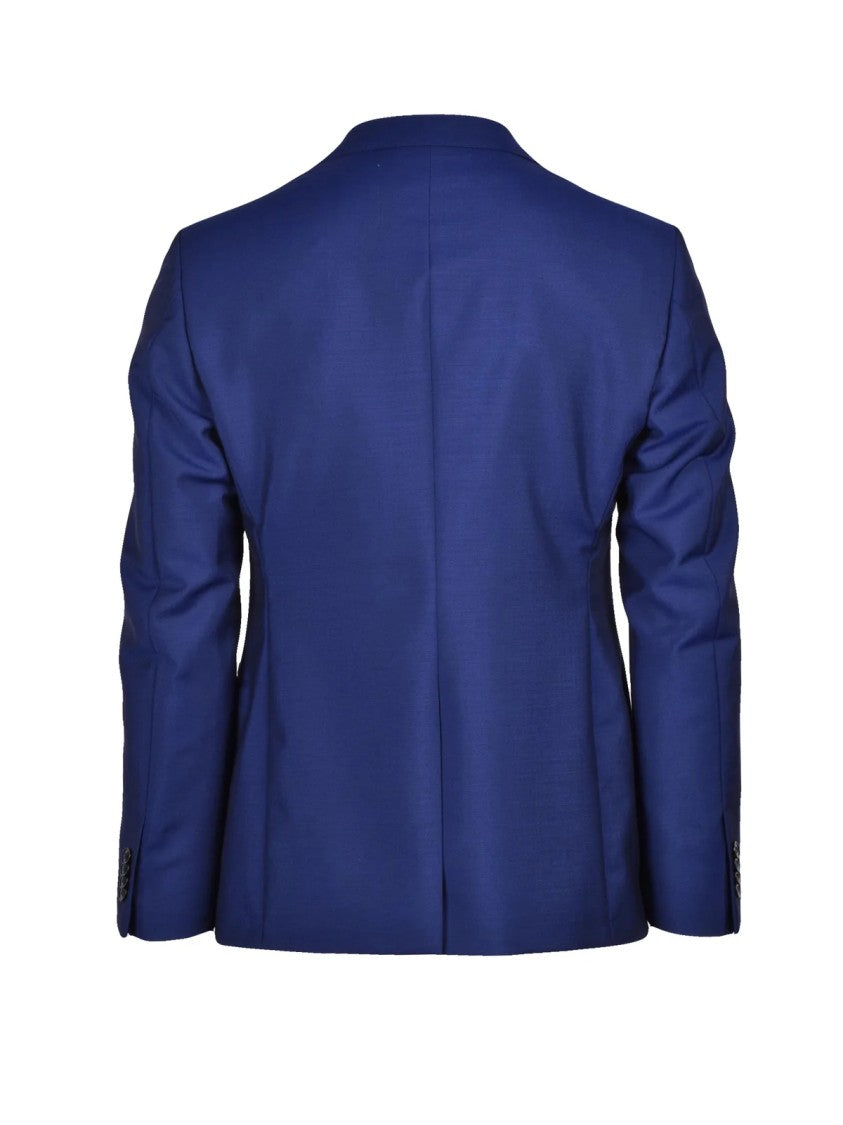 Luigi Bianchi Fitted Jacket Wool Mohair - Royal Blue