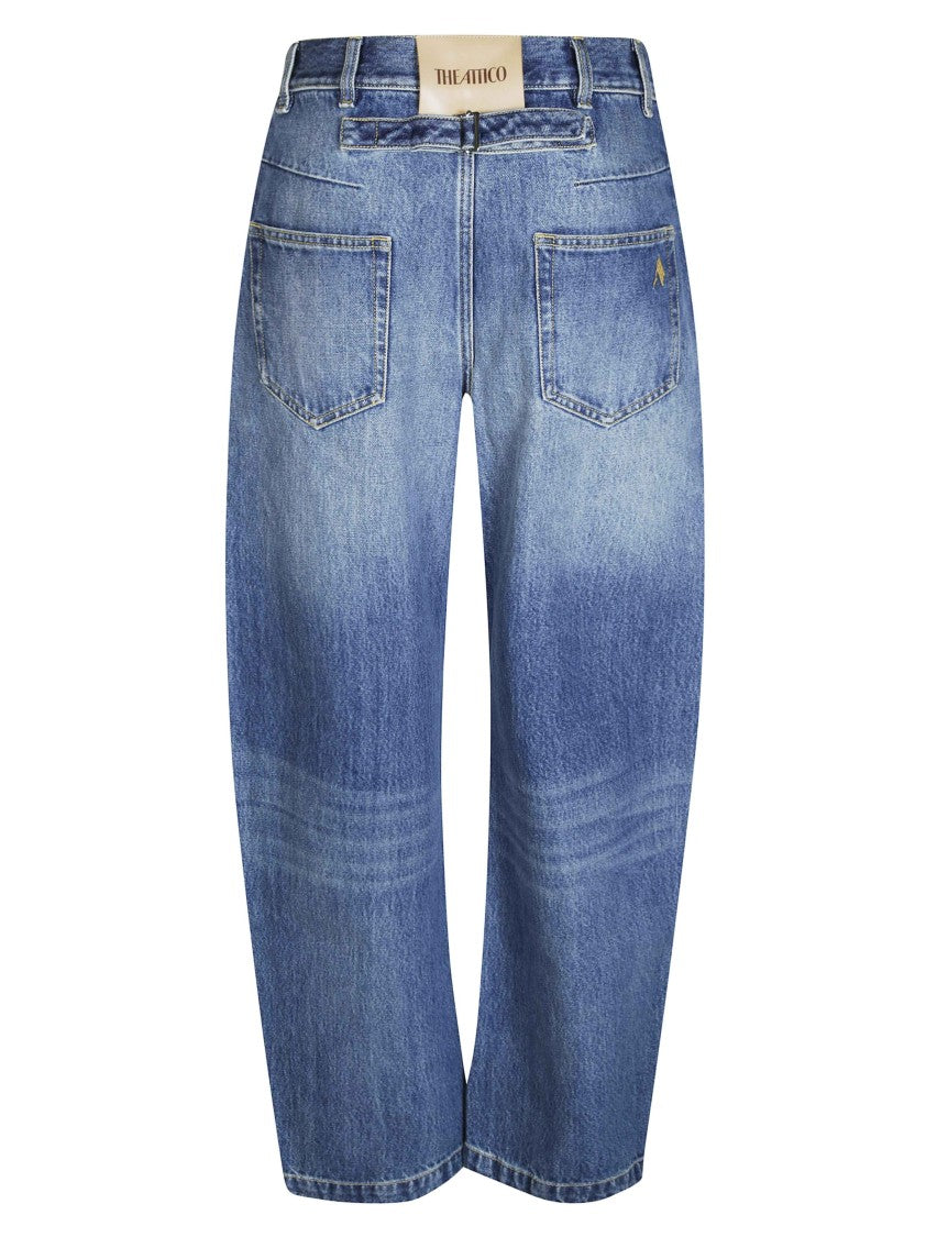 The Attico Mid-Blue Cropped Jeans